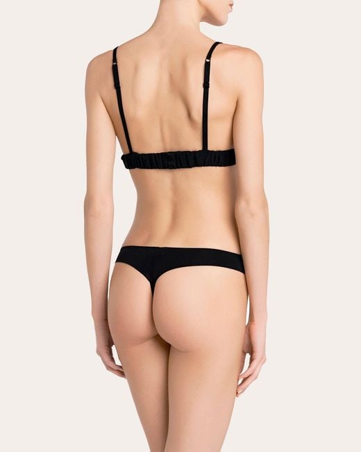 La Perla Black Women's Georgette Silk Triangle Bra