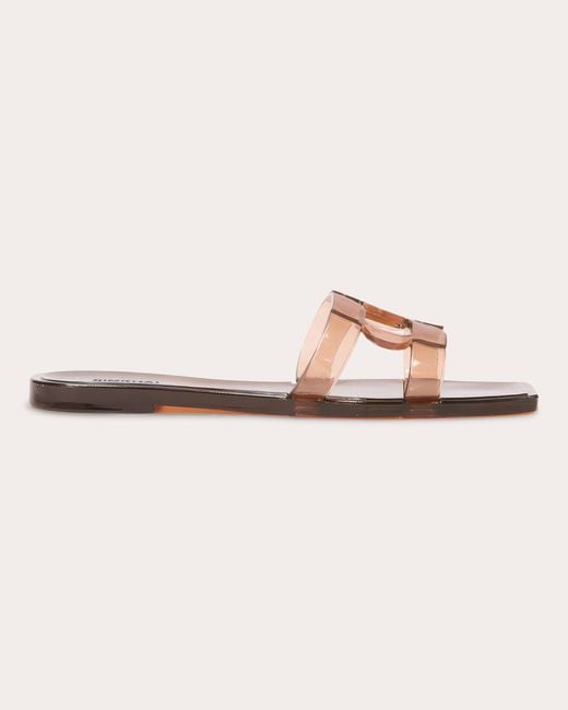 Jonathan Simkhai Brown Monogram Jelly Sandal