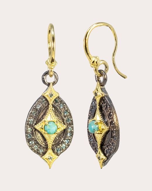 Armenta Metallic Turquoise Crivelli Drop Earrings