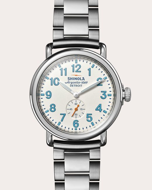 Shinola Metallic Alabaster Runwell Bracelet Watch