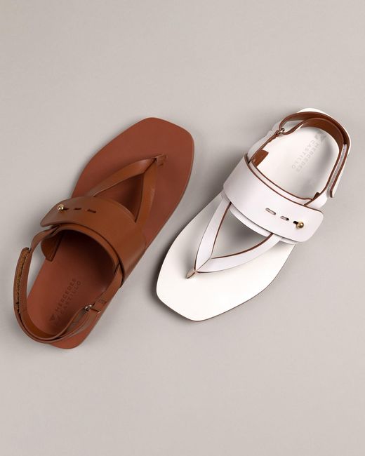 MERCEDES CASTILLO Brown Adria Leather Sandal