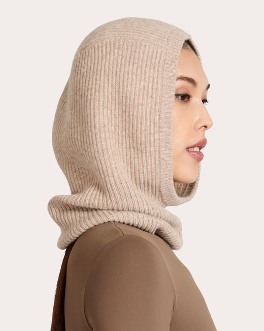 Eugenia Kim Natural Rudi Ribbed Cashmere Balaclava