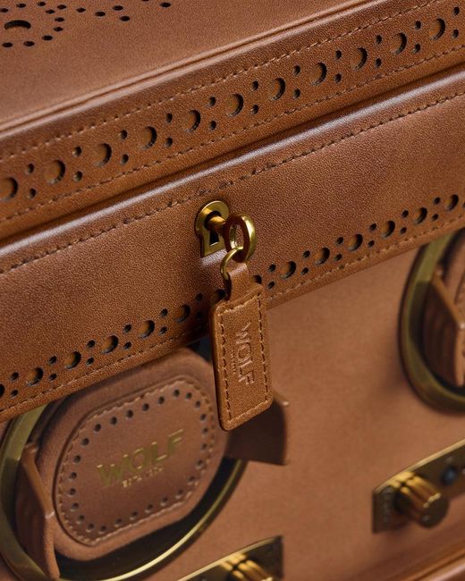 Wolf Brown Brogue Double Watch Winder
