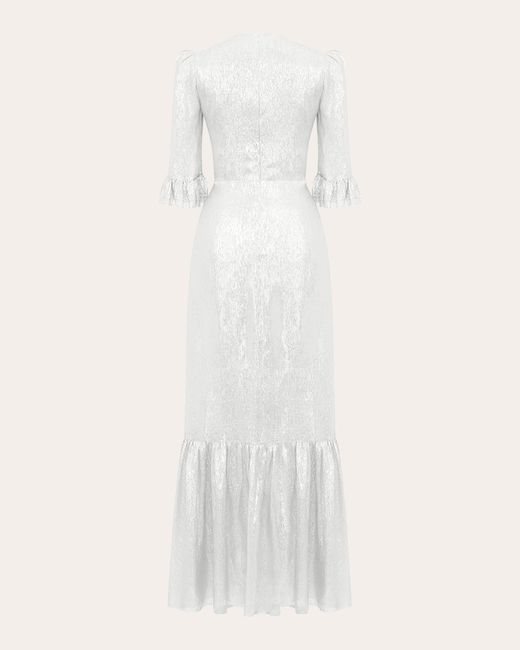 The Vampire's Wife White The Metallic Silk Festival Dress