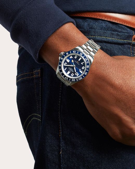 Shinola Blue Monster Gmt Automatic Watch, 40mm for men