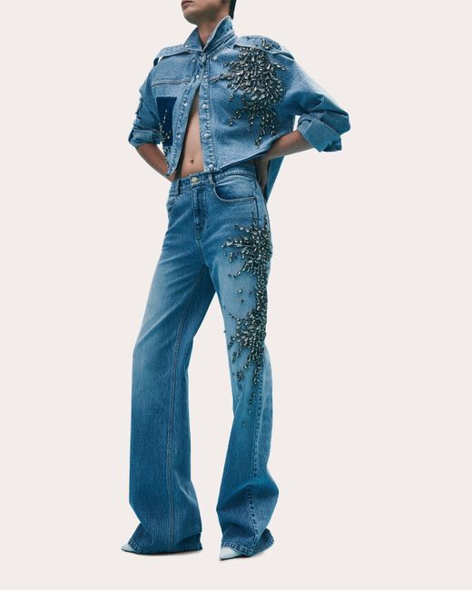 Hellessy Blue Martin Embellished Jeans