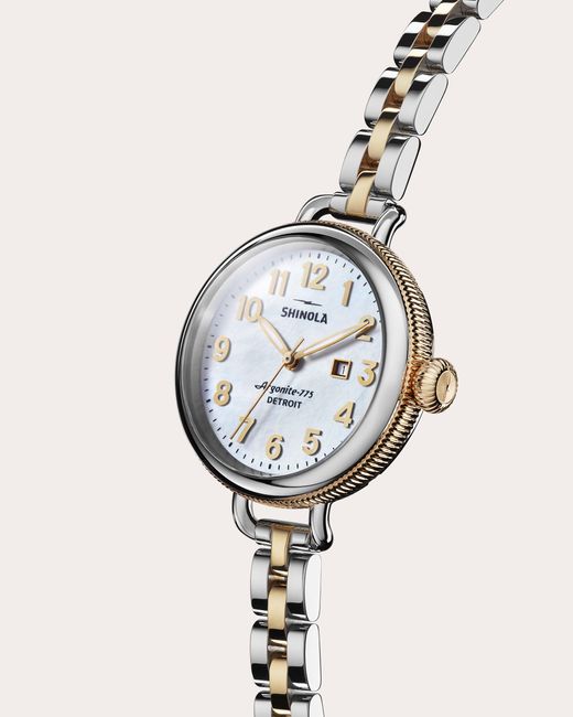 Shinola Metallic Birdy 34mm Two-tone Bracelet Watch