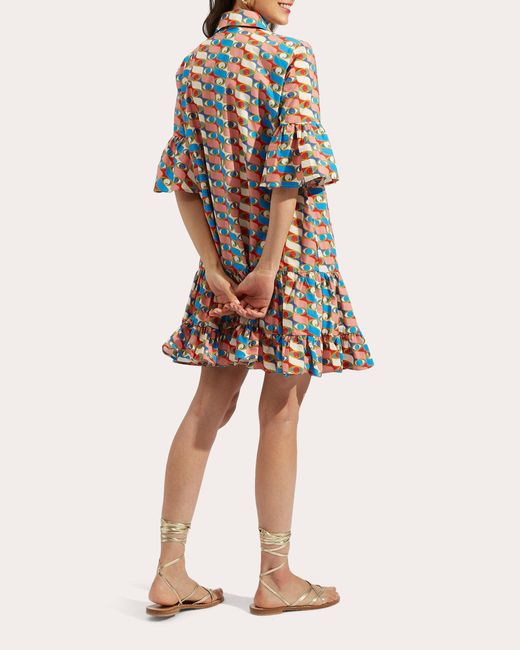 LaDoubleJ Multicolor Choux Poplin Mini Dress