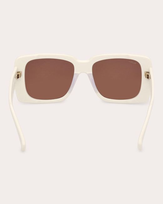 Max Mara Brown Glimpse 3 Rectangular Sunglasses
