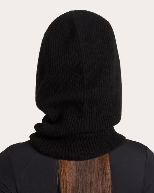 Eugenia Kim Black Rudi Ribbed Cashmere Balaclava