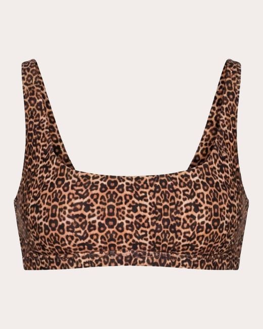 Verde Limon Brown Bliss Leopard Bikini Top