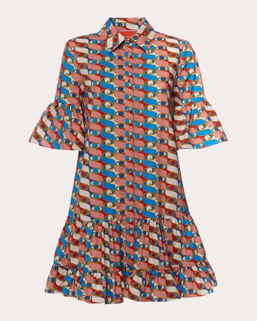 LaDoubleJ Multicolor Choux Poplin Mini Dress