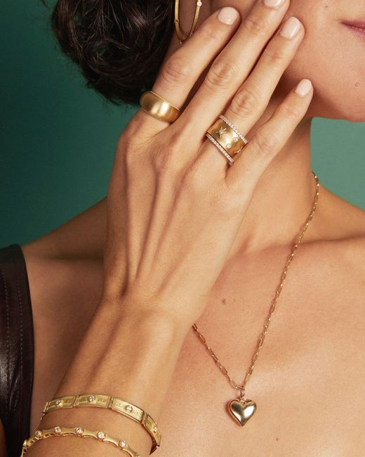 Elizabeth Moore Metallic 18K Infinity Bubble Ring