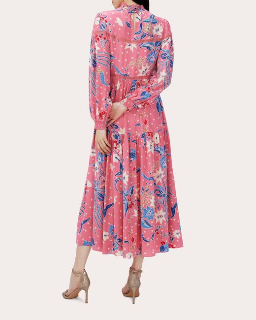 Diane von Furstenberg Pink Cherie Midi Dress