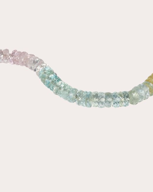 JIA JIA Natural Aquamarine Faceted Beaded Necklace