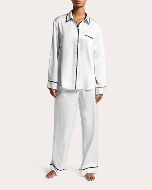 Asceno White London Pajama Top