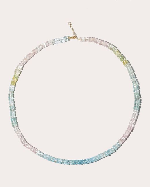 JIA JIA Natural Aquamarine Faceted Beaded Necklace