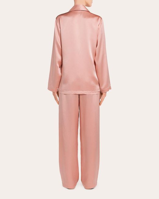 La Perla Pink Long Silk Pajama Set