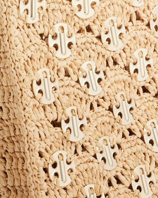 Rabanne Iconic 1969 Raffia Wave Shoulder Bag in Natural | Lyst