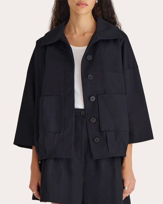 Merlette Black Solara Twill Boxy Jacket