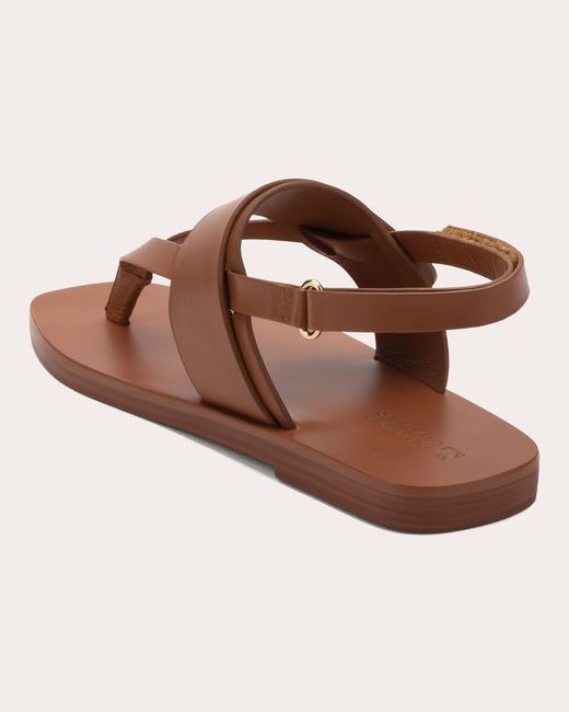 MERCEDES CASTILLO Brown Adria Leather Sandal