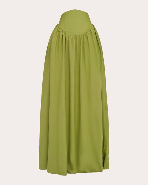 ANDREA IYAMAH Green Pado Corset Maxi Skirt
