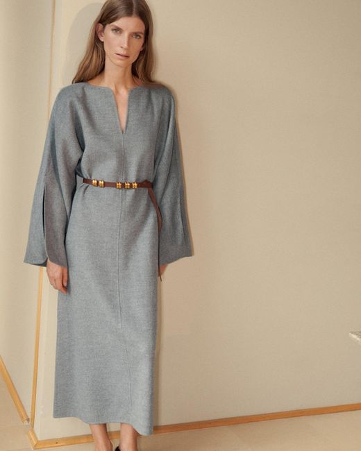 By Malene Birger Gray Cais Wool Dress