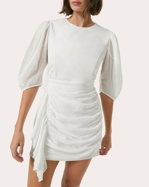 RHODE White Pia Mini Dress