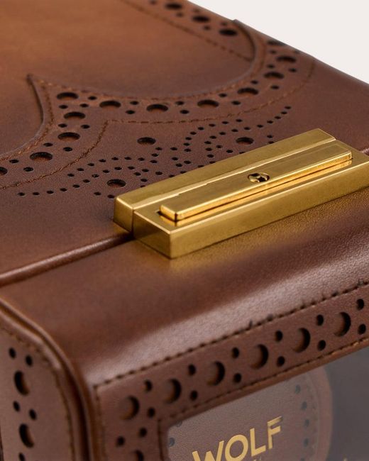 Wolf Brown Brogue Single Watch Winder