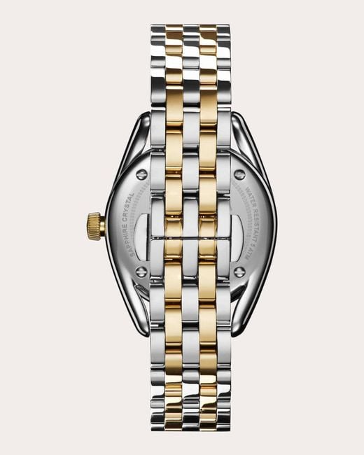 Shinola Metallic Derby 30.5mm Diamond & Pearl Two-tone Bracelet Watch