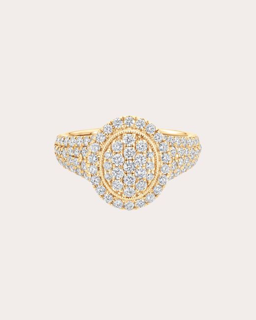 Sara Weinstock Natural Veena Diamond Oval Pinky Ring