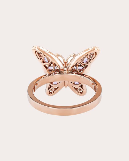 Suzanne Kalan Pink Bold Sapphire Small Butterfly Ring