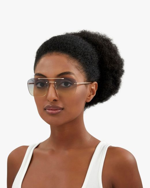 Saint Laurent Rimless Aviator Square 