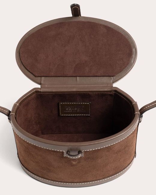 Hunting Season Brown The Suede Round Trunk Bag