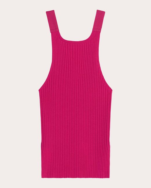 Helmut Lang Ribbed Tank Top in Pink