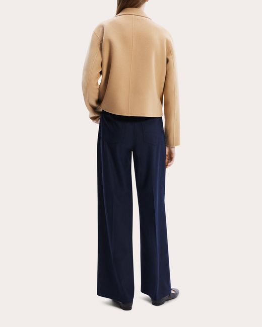 Theory Natural Cropped Double-Face Wool-Cashmere Blend Jacket