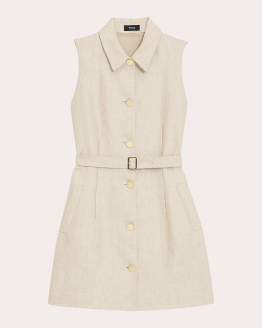 Theory Natural Belted Military Dress