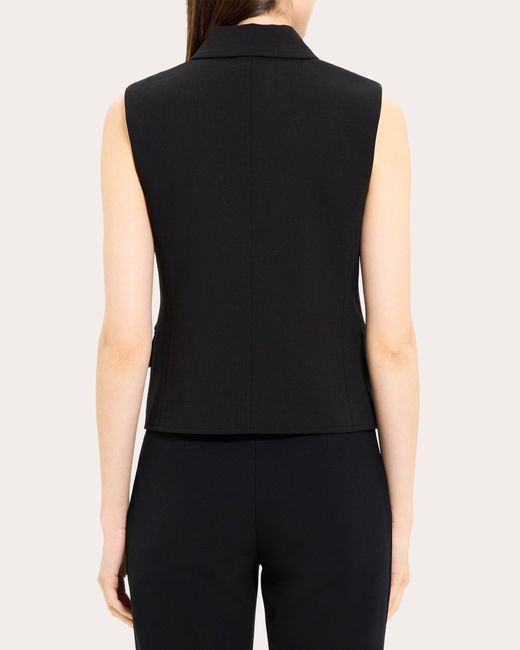 Theory Black Tailored Vest Top
