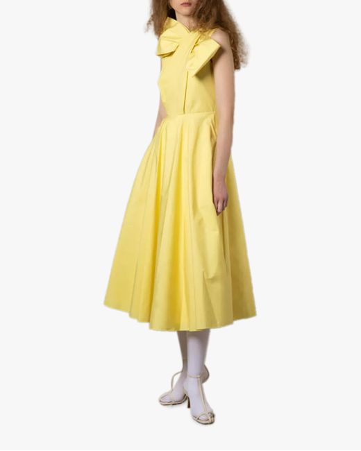 ROKSANDA Women's Brigitte Midi Dress in Yellow | Lyst