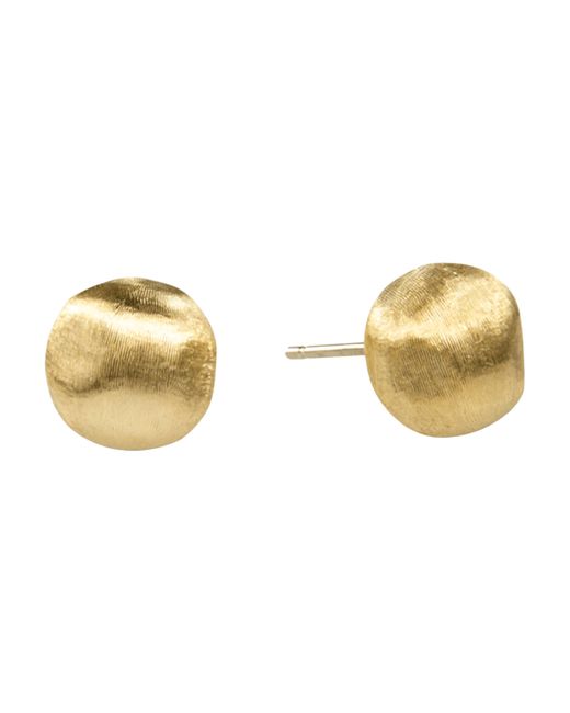 Marco Bicego Metallic "africa Collection" 18k Yellow Gold Round Stud Earrings