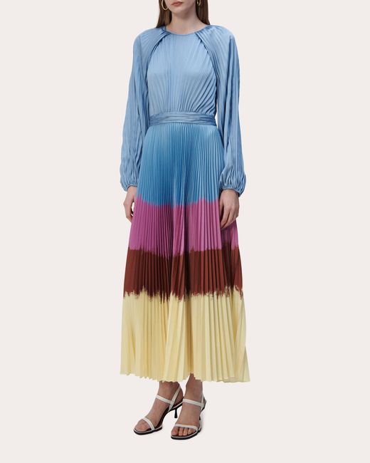 Jonathan Simkhai Blue Suzie Dip-dye Midi Dress