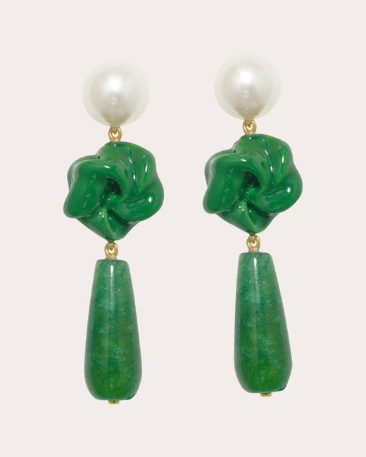 Completedworks Green The Depths Of Time Drop Earrings