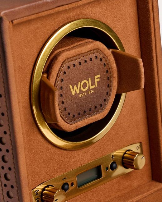 Wolf Brown Brogue Single Watch Winder