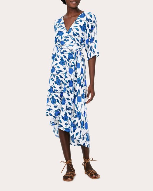 Diane von Furstenberg Blue Eloise Midi Dress