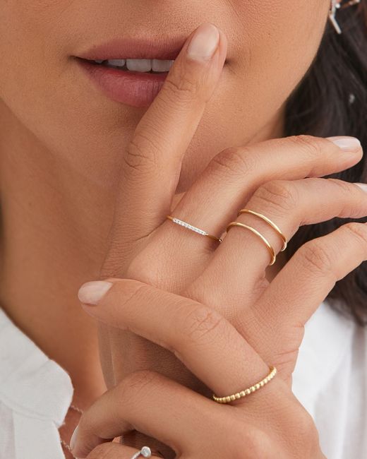 Zoe Lev Natural Diamond & 14K Segment Ring