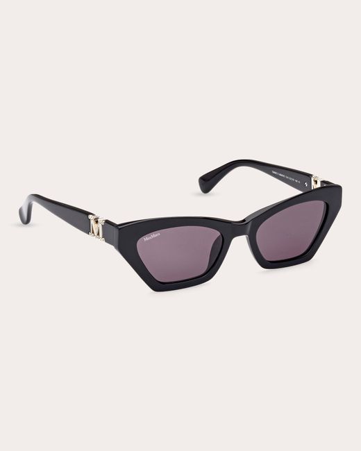 Max Mara Brown Shiny & Smoke Cat-eye Sunglasses