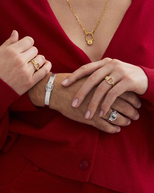Statement Paris Natural Rivet Bangle Bracelet