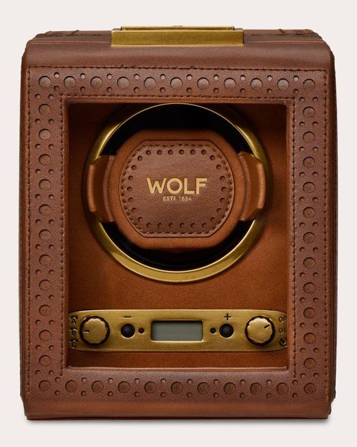 Wolf Brown Brogue Single Watch Winder