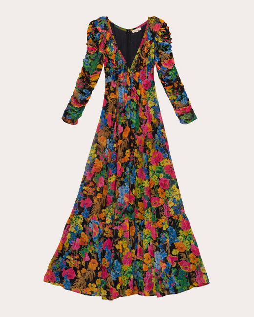 byTiMo Multicolor Georgette Ruffle Maxi Dress