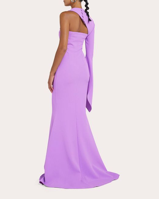 Safiyaa Purple Raha Asymmetric Gown